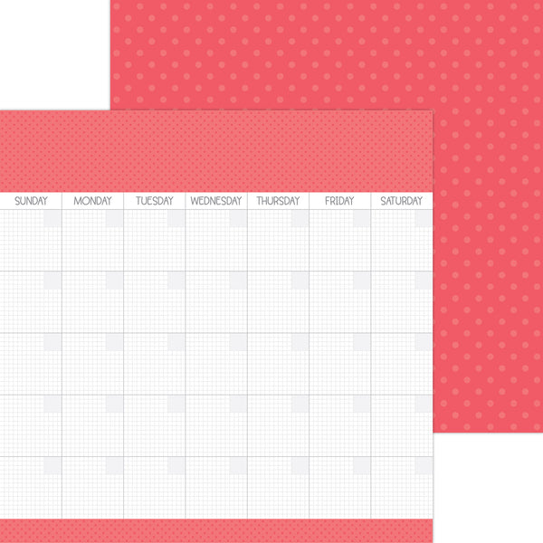 Doodlebug Day to Day Calendar Paper: 8050 Ladybug (25-Sheet Pack)