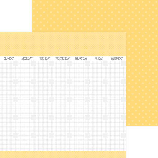 Doodlebug Day to Day Calendar Paper: 8053 Bumblebee (25-Sheet Pack)