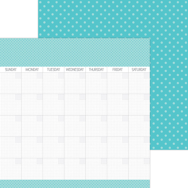Doodlebug Day to Day Calendar Paper: 8056 Swimming Pool (Single Sheet)