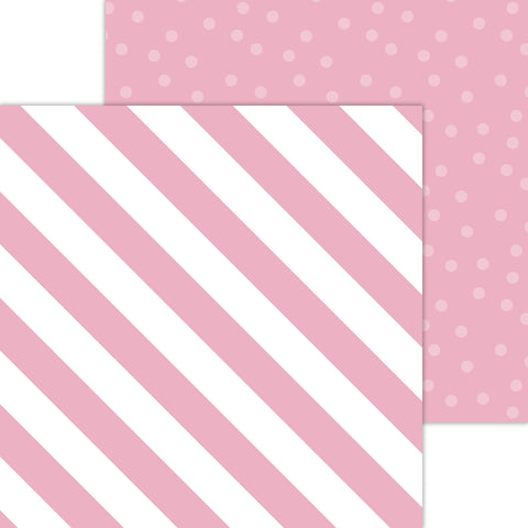 Doodlebug Petite Prints: 8068 Candy Stripe-Sprinkles Cupcake (25-Sheet Pack)