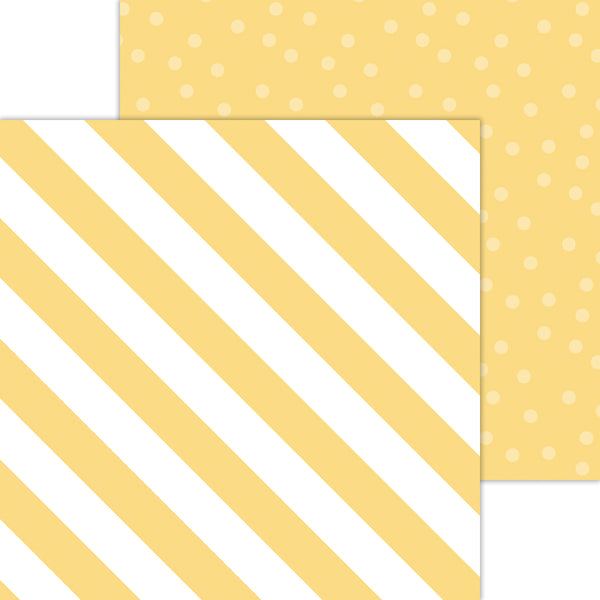 Doodlebug Petite Prints: 8076 Candy Stripe-Sprinkles Bumblebee (25-Sheet Pack)