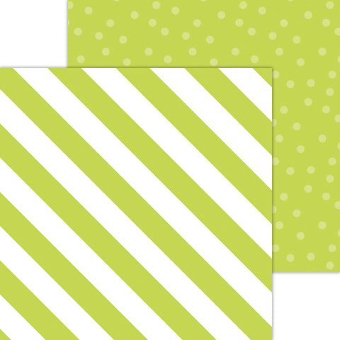 Doodlebug Petite Prints: 8078 Candy Stripe-Sprinkles Citrus (25-Sheet Pack)
