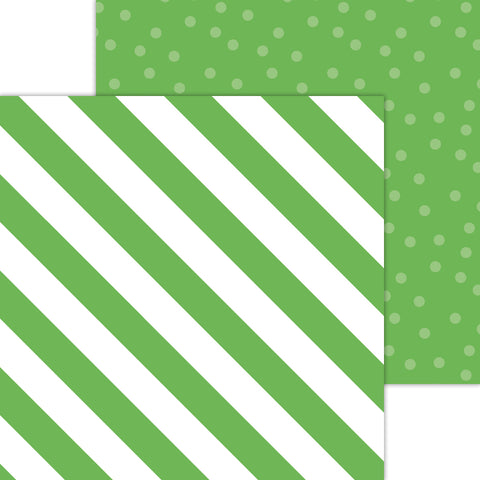 Doodlebug Petite Prints: 8080 Candy Stripe-Sprinkles Grasshopper (25-Sheet Pack)