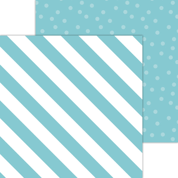 Doodlebug Petite Prints: 8082 Candy Stripe-Sprinkles Swimming Pool (Single Sheet)