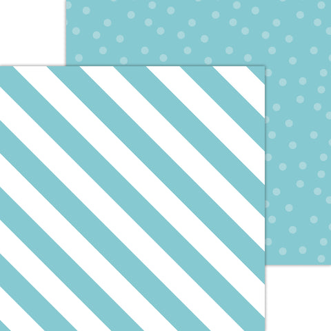 Doodlebug Petite Prints: 8082 Candy Stripe-Sprinkles Swimming Pool (Single Sheet)