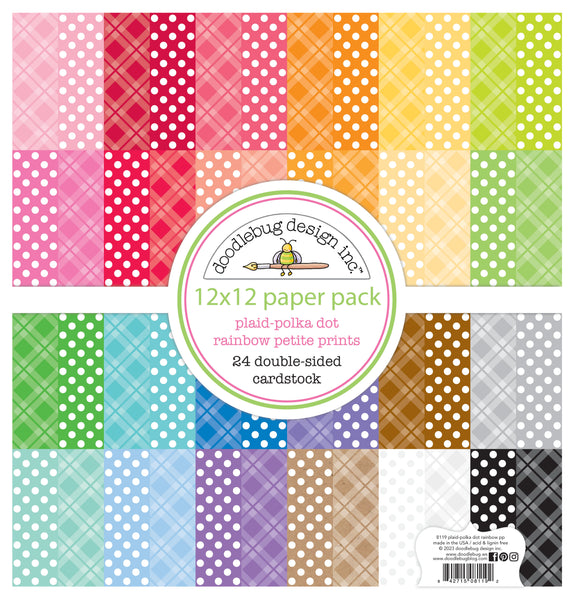 *Doodlebug Petite Prints: 8119 Plaid-Polka Dot Collection Pack