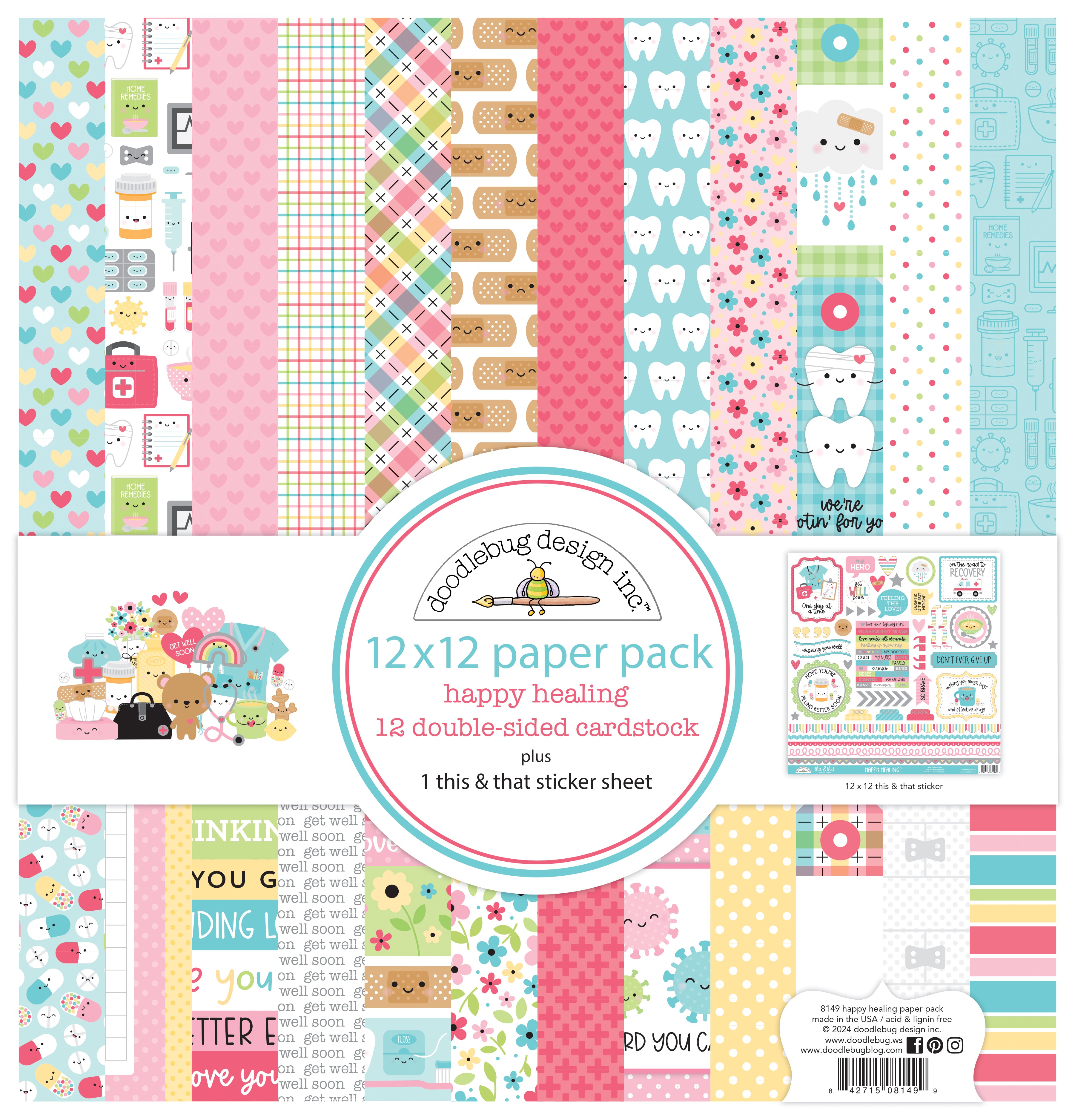 Doodlebug Patterns Doodlebug Pattern Paper Collection: 8149 Happy Healing – The-Whole-Kit ...
