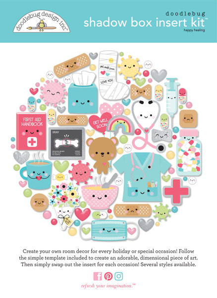 Doodlebug Shadow Box Collection Kit: 8153 Happy Healing