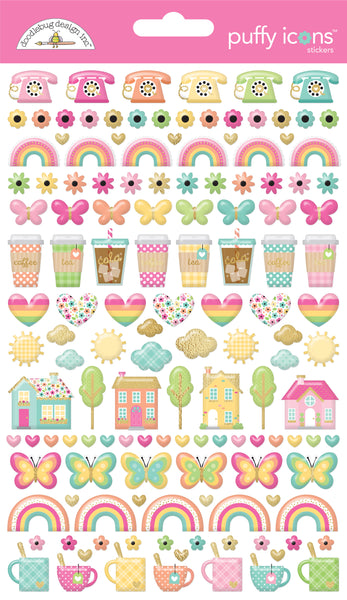 Doodlebug Puffy Icons: 8171 Hello Again