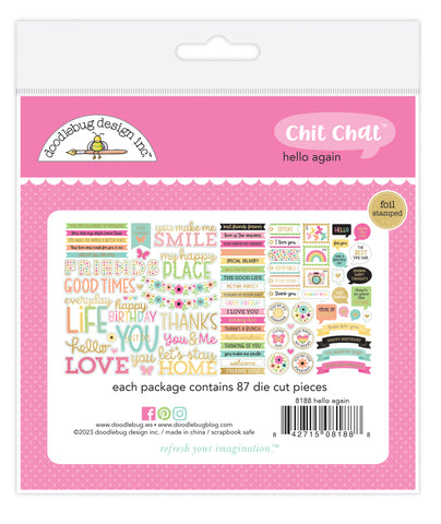 Doodlebug Ephemera Chit Chat: 8188 Hello Again