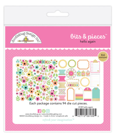 Doodlebug Ephemera Bits & Pieces: 8189 Hello Again