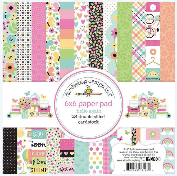 Doodlebug 6x6 Paper Pad: 8191 Hello Again