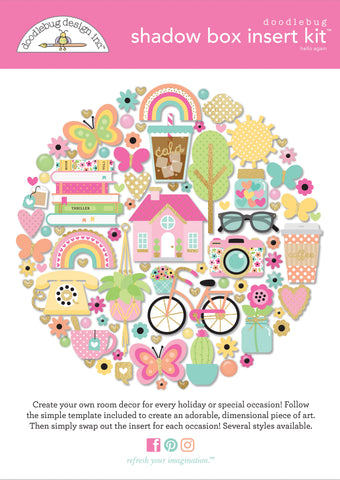 Doodlebug Shadow Box Collection Kit: 8224 Hello Again
