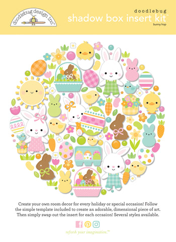 Doodlebug Shadow Box Collection Kit: 8473 Bunny Hop