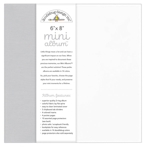 6x8 Doodlebug Album: Gray