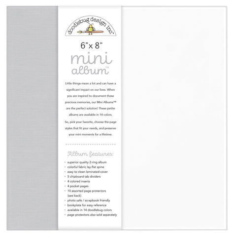 6x8 Doodlebug Album: Gray