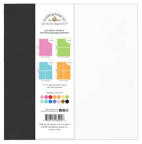 6x8 Doodlebug Album: Beetle Black