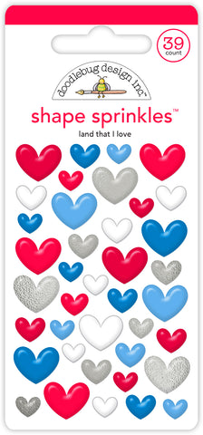 Doodlebug Shape Sprinkles: 8503 Land That I Love