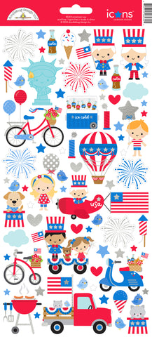 Doodlebug Icon Stickers: 8530 Hometown USA