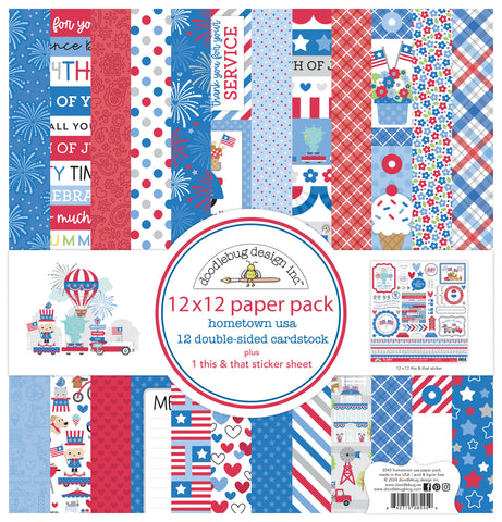 Doodlebug Pattern Paper Collection: 8545 Hometown USA – The-Whole-Kit-N ...