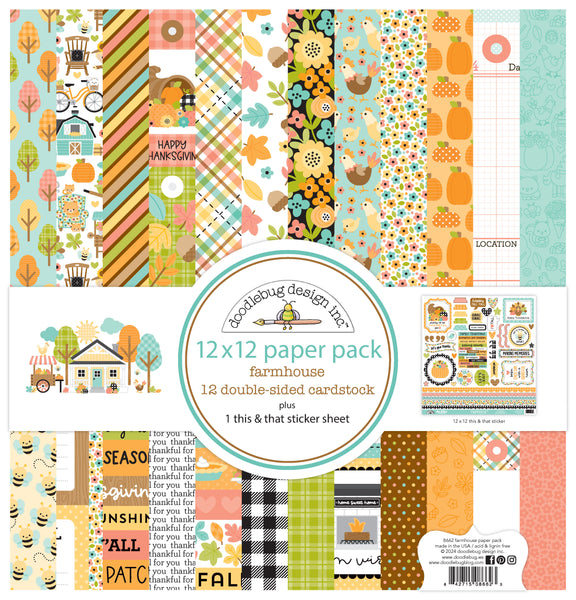 Doodlebug Pattern Paper Collection: 8662 Farmhouse