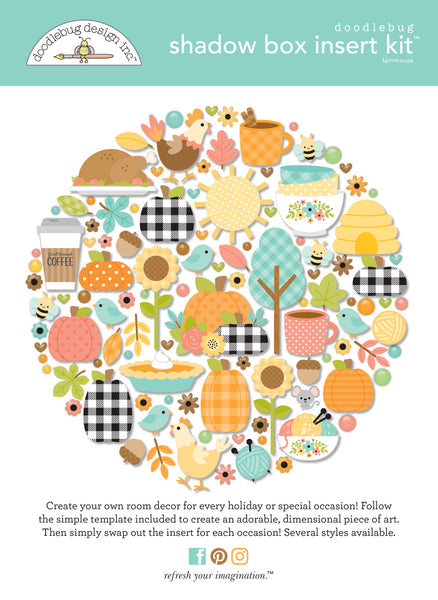 Doodlebug Shadow Box Collection Kit: 8666 Farmhouse