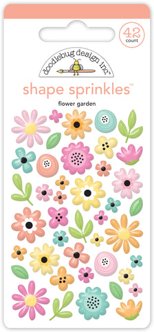 Doodlebug Shape Sprinkles: 8773 Flower Garden