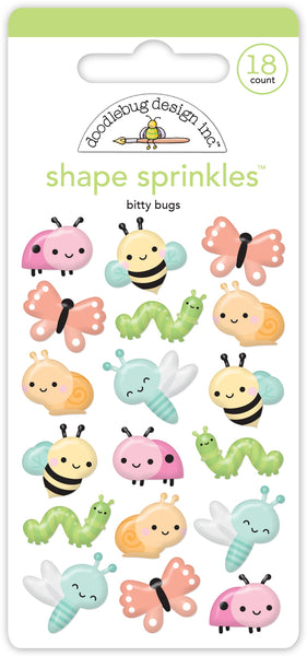 Doodlebug Shape Sprinkles: 8774 Bitty Bugs