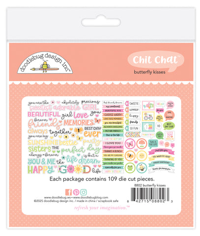 Doodlebug Ephemera Chit Chat: 8802 Butterfly Kisses