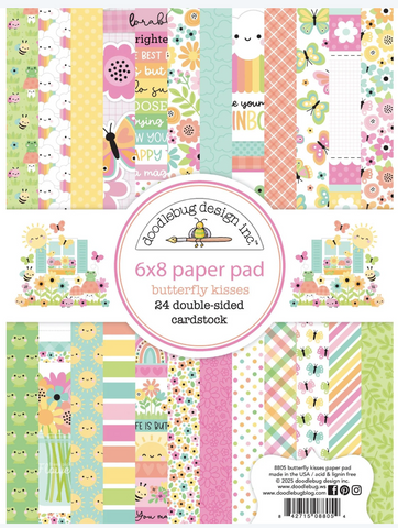 Doodlebug 6x8 Paper Pad: 8805 Butterfly Kisses
