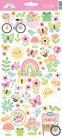 Doodlebug Icon Stickers: 8806 Butterfly Kisses