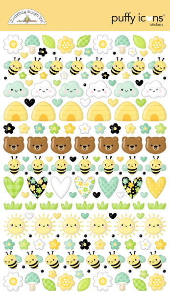 Doodlebug Puffy Icons: 8834 Bee Happy