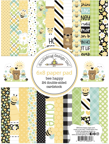 Doodlebug 6x8 Paper Pad: 8843 Bee Happy