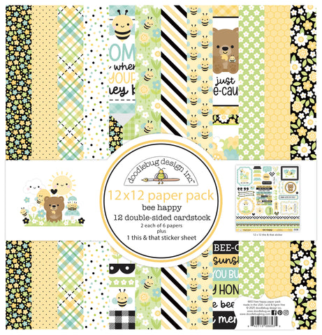 Doodlebug Pattern Paper Collection: 8853 Bee Happy