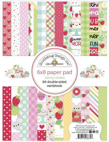 Doodlebug 6x8 Paper Pad: 8875 Berry Sweet