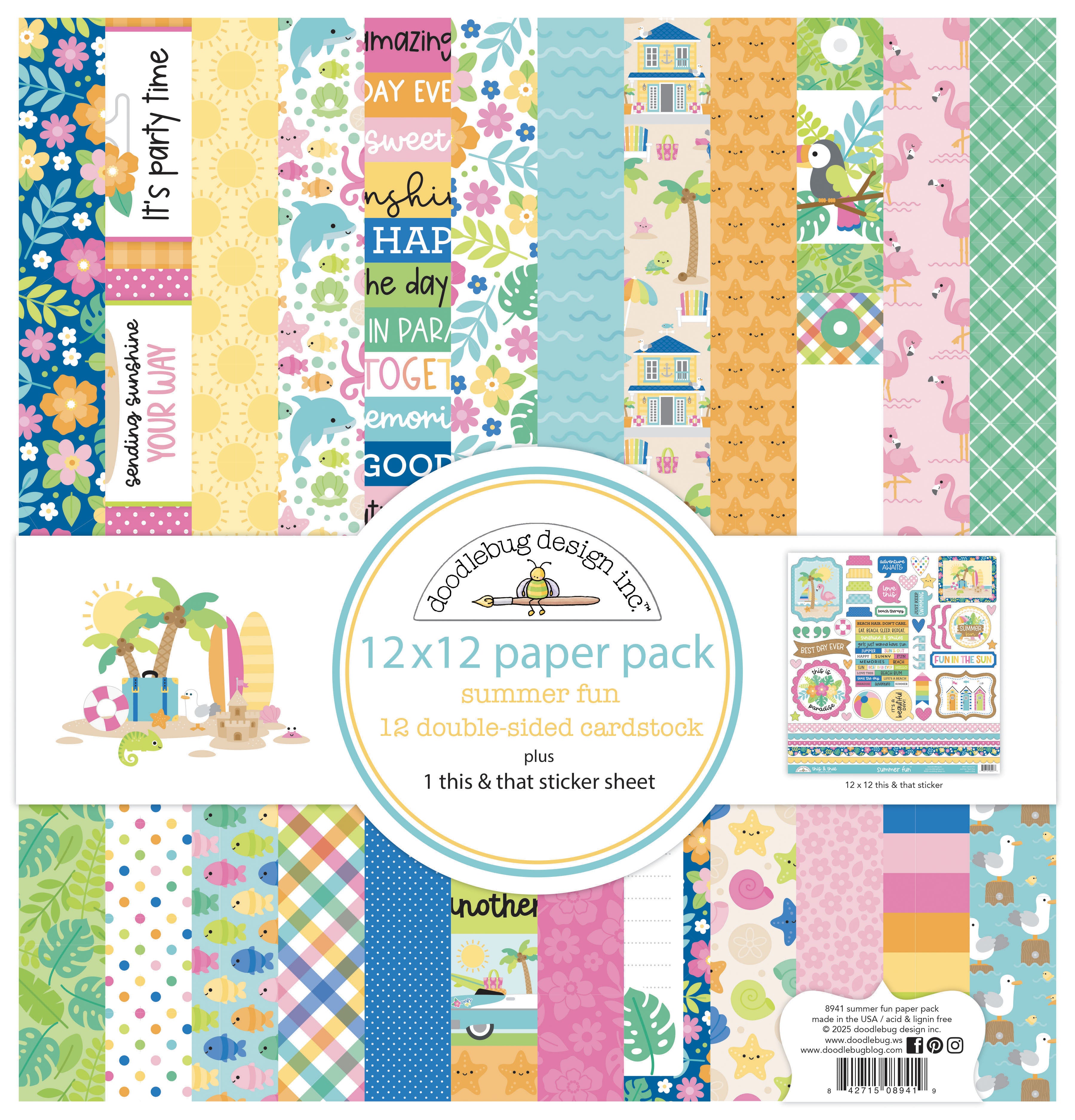 Doodlebug Patterns Doodlebug Pattern Paper Collection: 8941 Summer Fun – The-Whole-Kit-N ...