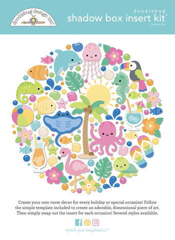 Doodlebug Shadow Box Collection Kit: 8945 Summer Fun
