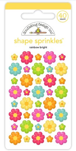 Doodlebug Shape Sprinkles: 9017 Rainbow Bright