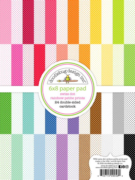 Doodlebug 6x8 Paper Pad: 9056 Swiss Dot