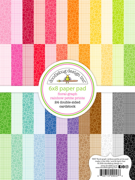 Doodlebug 6x8 Paper Pad: 9057 Floral Graph