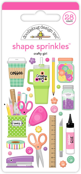 Doodlebug Shape Sprinkles: 9063 Crafty Girl