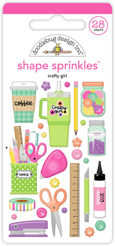 Doodlebug Shape Sprinkles: 9063 Crafty Girl