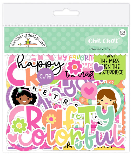 Doodlebug Ephemera Chit Chat: 9091 Color Me Crafty