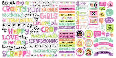 Doodlebug Ephemera Chit Chat: 9091 Color Me Crafty