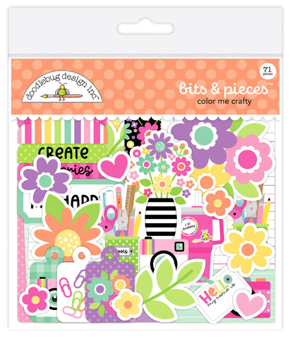 Doodlebug Ephemera Bits & Pieces: 9092 Color Me Crafty