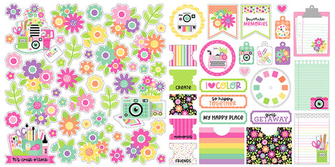 Doodlebug Ephemera Bits & Pieces: 9092 Color Me Crafty