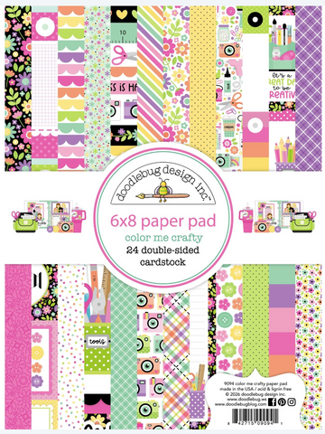 Doodlebug 6x8 Paper Pad: 9094 Color Me Crafty