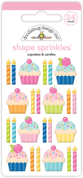 *NEW-PRE ORDER* Doodlebug Shape Sprinkles: 9125 Cupcakes & Candles