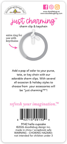 *NEW-PRE ORDER* Doodlebug Key Chain "Just Charming": 9142 Hello Cupcake