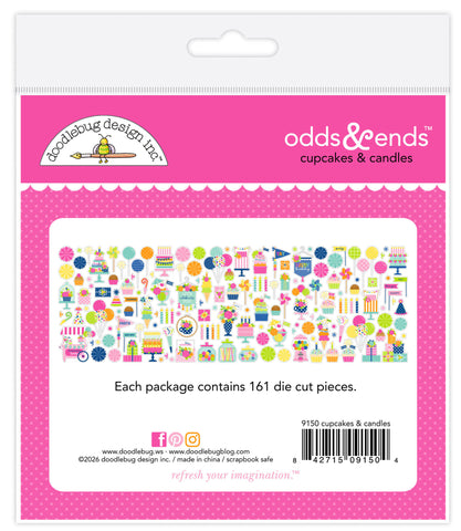 *NEW-PRE ORDER* Doodlebug Ephemera Odds & Ends: 9150 Cupcake & Candles
